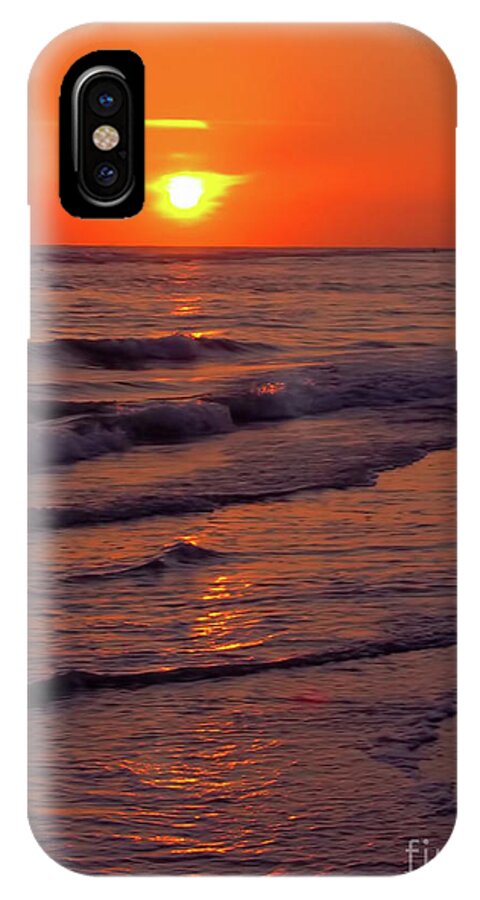Sunset iPhone X Case featuring the photograph Orange Sunset by D Hackett