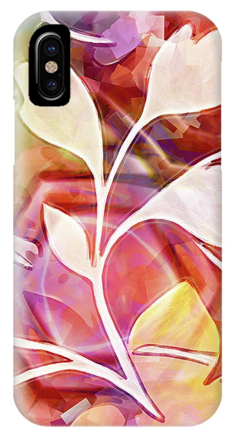 Organic iPhone X Case featuring the digital art Organic Colors by Lutz Baar
