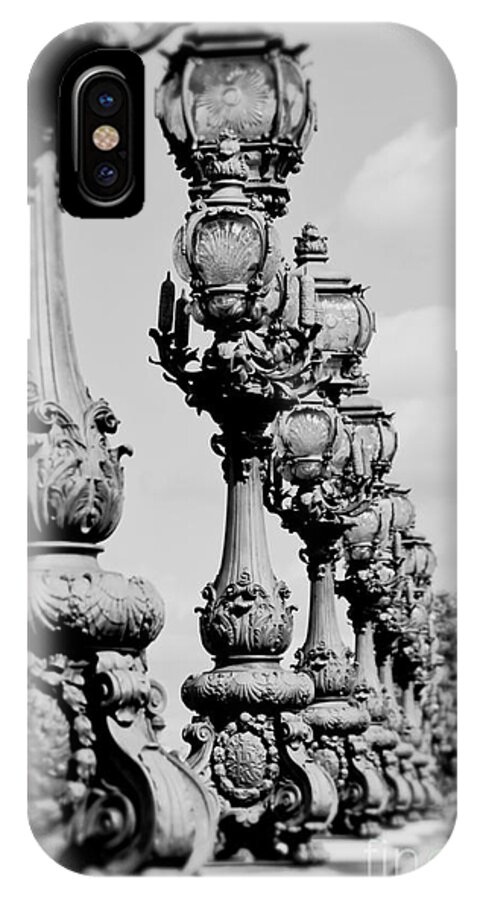 Paris Street Lamp iPhone X Case featuring the photograph Ornate Paris street lamp by Ivy Ho