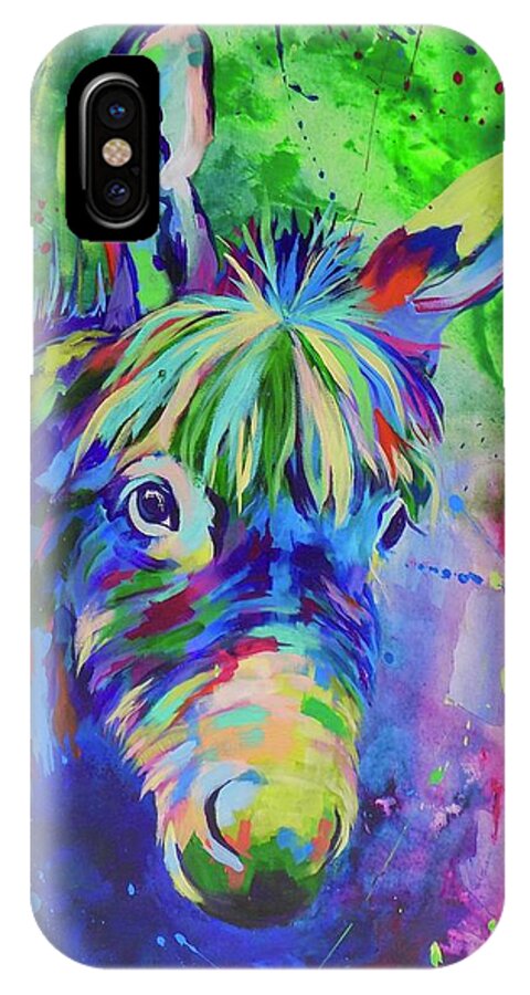Janice Westfall iPhone X Case featuring the painting Oscar by Janice Westfall