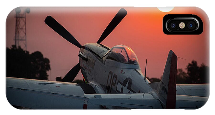 Passenger iPhone X Case featuring the photograph P51 Sunset by Paul Job