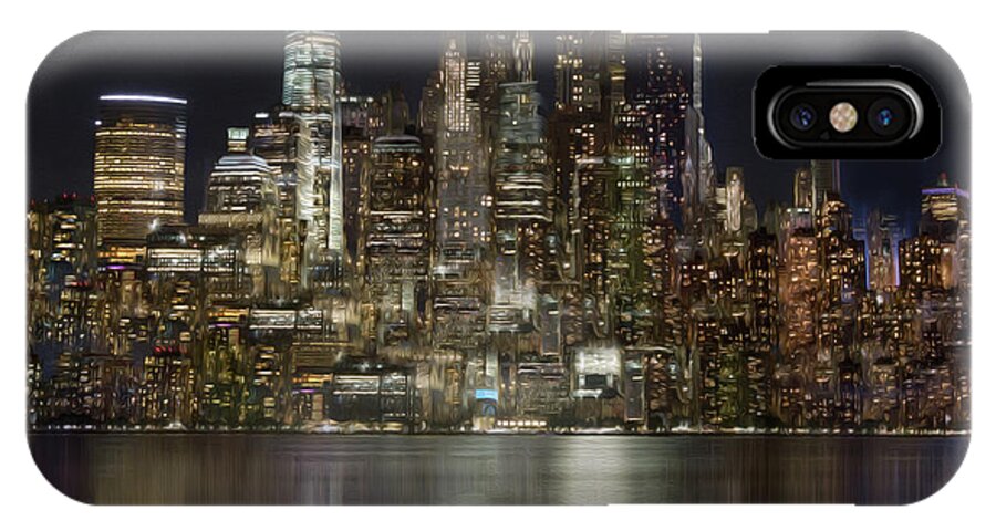 New York City iPhone X Case featuring the photograph Painted Lights by Elvira Pinkhas