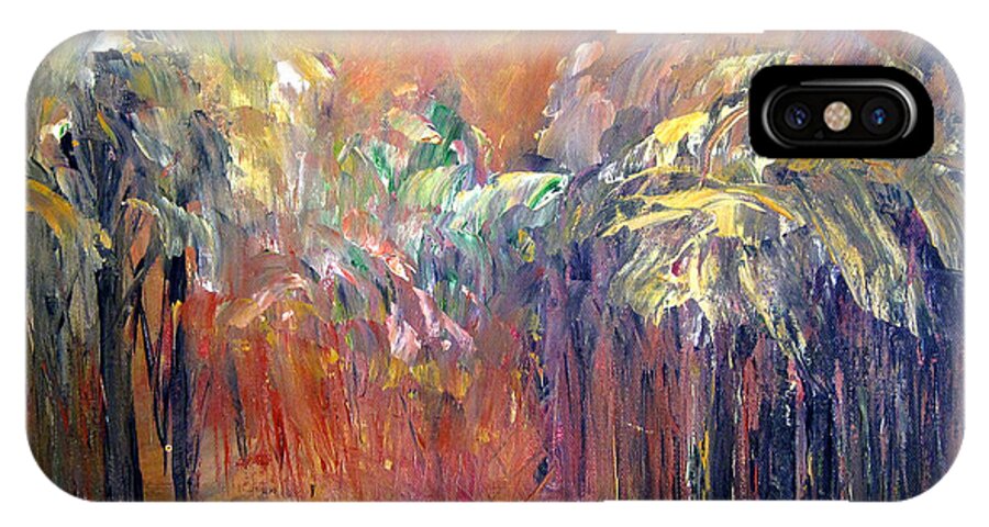 Palms iPhone X Case featuring the painting Palm Passage by Roberta Rotunda