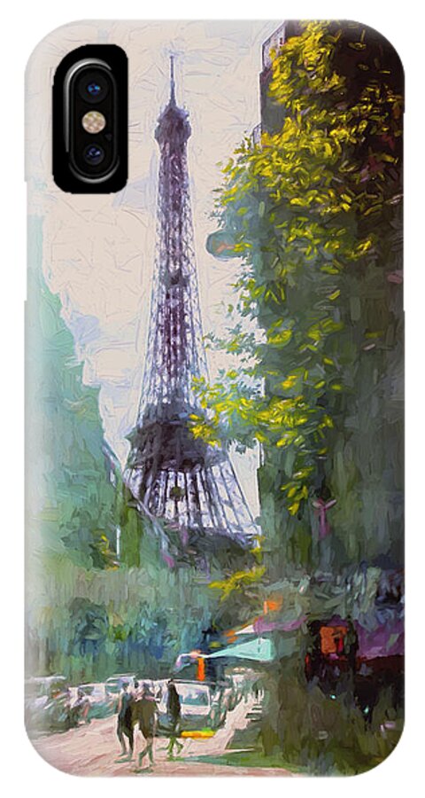 Paris iPhone X Case featuring the photograph Paris Street by John Rivera