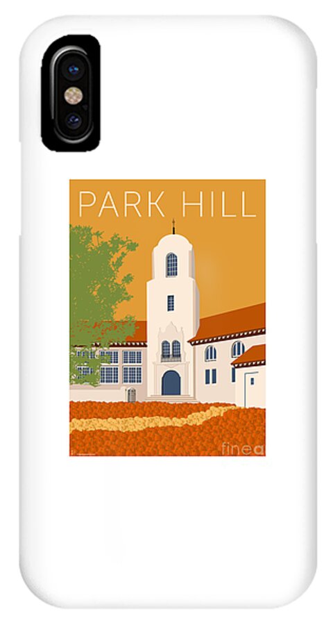 Denver iPhone X Case featuring the digital art Park Hill Gold by Sam Brennan