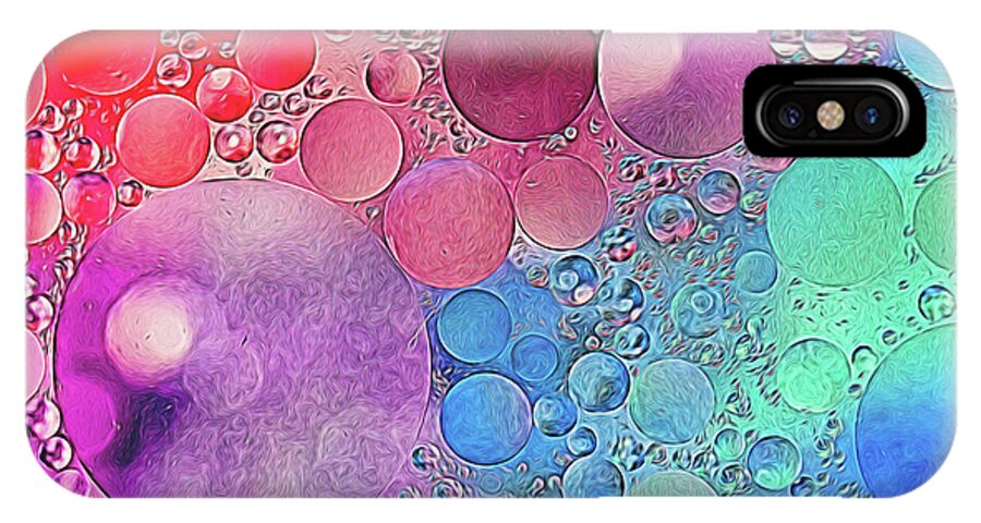 Circle iPhone X Case featuring the photograph Pastel Bubbles by Darleen Stry