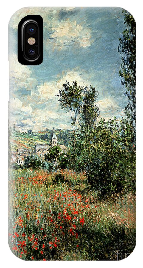 Path iPhone X Case featuring the painting Path through the Poppies by Claude Monet