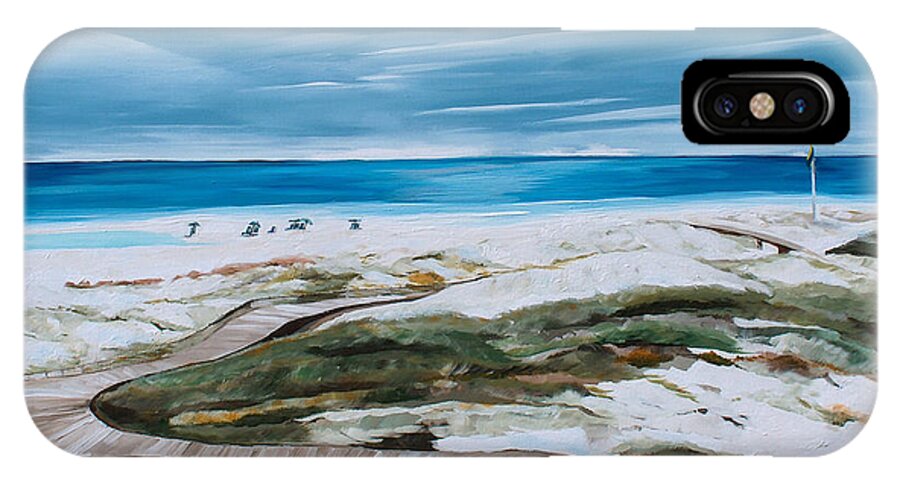Beach iPhone X Case featuring the painting Pathway by Racquel Morgan