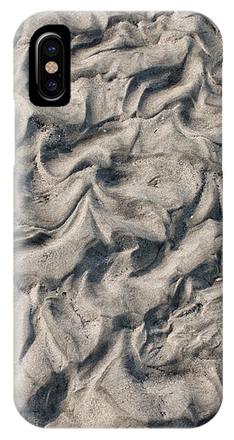 Abstract iPhone X Case featuring the photograph Patterns in Sand 4 by William Selander