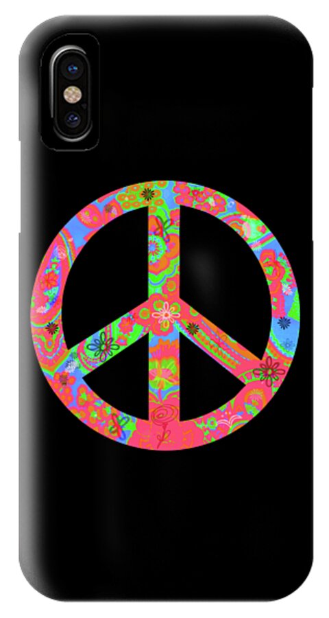 Flower iPhone X Case featuring the digital art Peace by Linda Lees
