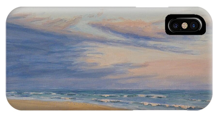 Seascape iPhone X Case featuring the painting Peaceful by Joe Bergholm