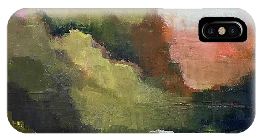 Landscape iPhone X Case featuring the painting Peaceful Valley by Michelle Abrams