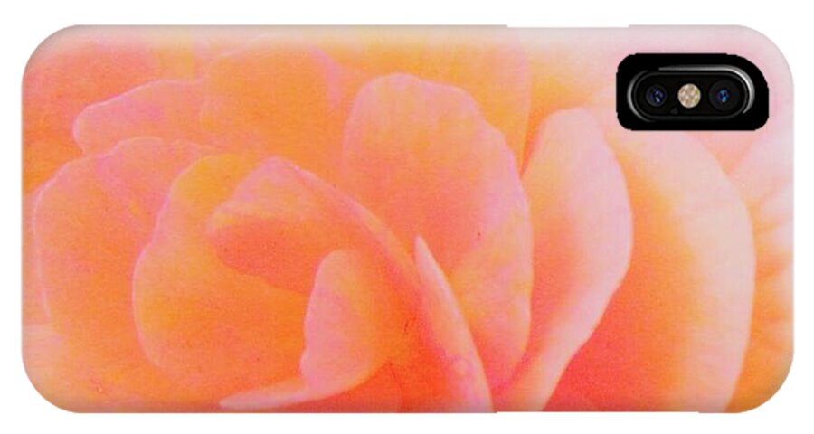 Begonia iPhone X Case featuring the photograph Peachy Perfection by Sharon Ackley
