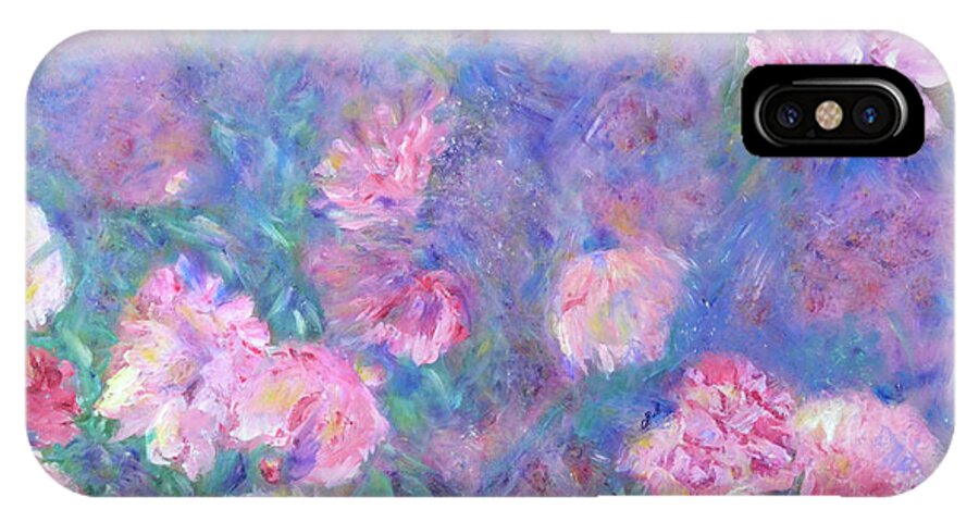 Peonies iPhone X Case featuring the painting Peonies by Claire Bull