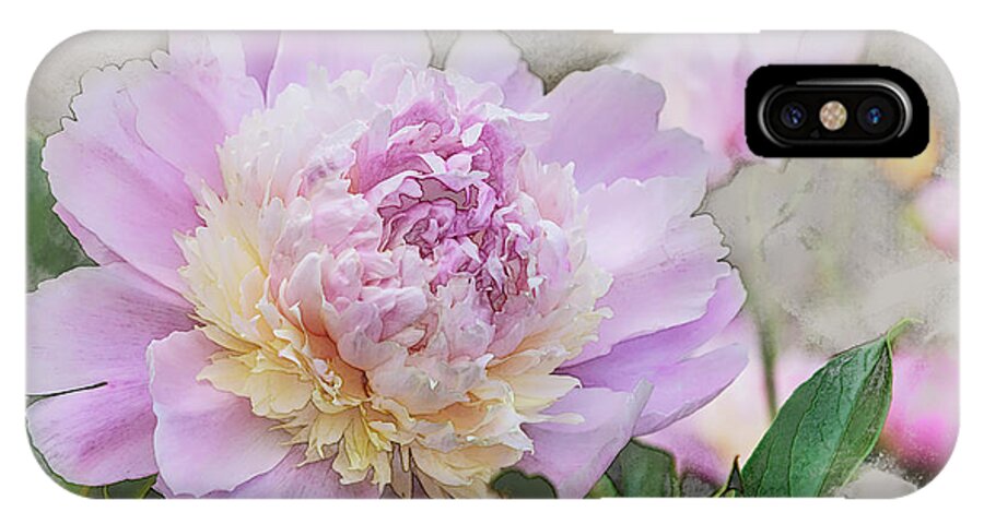 5dii iPhone X Case featuring the digital art Peony 2 by Mark Mille