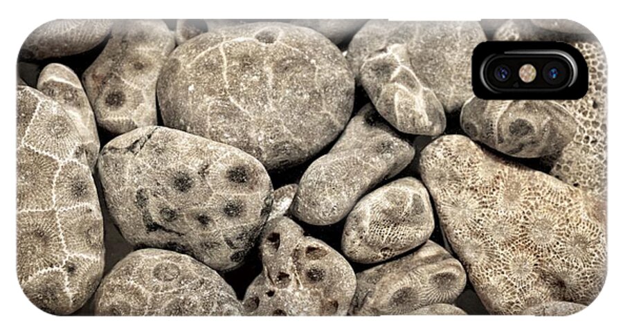 Stone iPhone X Case featuring the photograph Petoskey Stones Vl by Michelle Calkins