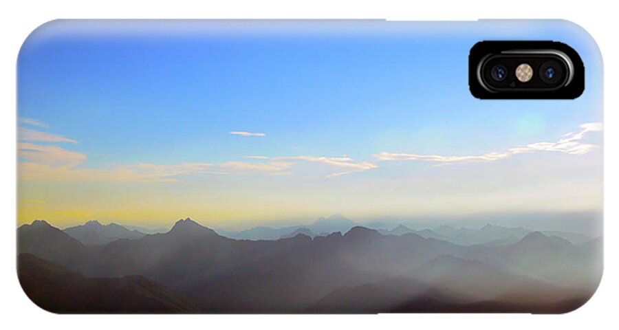 Landscape iPhone X Case featuring the photograph Pilchuck and Three Sisters Sunrise by Brian O'Kelly