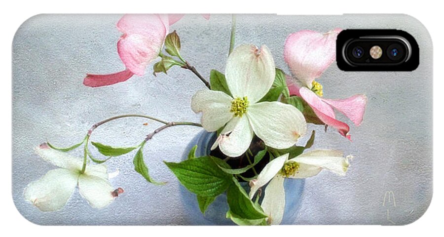 Dogwood iPhone X Case featuring the photograph Pink and White Dogwood Still by Louise Kumpf
