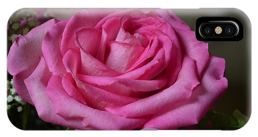 Roses iPhone X Case featuring the photograph Pink Rose by Eileen Brymer