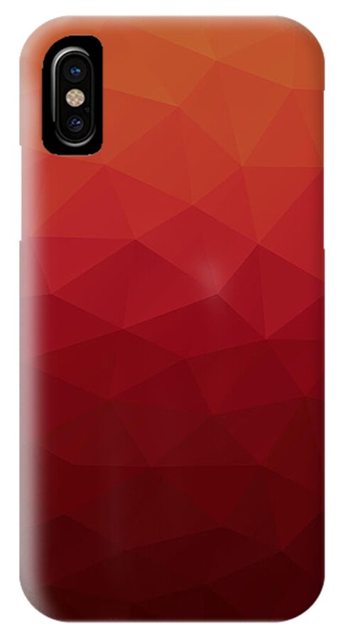 Abstract iPhone X Case featuring the digital art Polygon by Mike Taylor