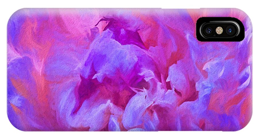 Peony iPhone X Case featuring the photograph Pop Pink Peony by Anna Louise