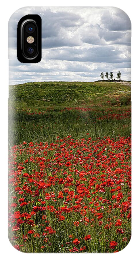 Poppy Field iPhone X Case featuring the photograph Poppy Field by Timothy Johnson
