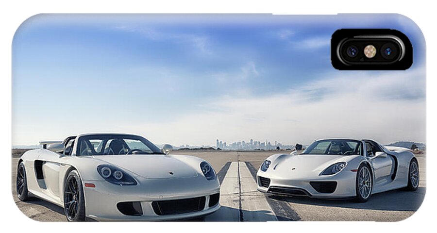 Cars iPhone X Case featuring the photograph #Porsche #CarreraGT and #918Spyder by ItzKirb Photography