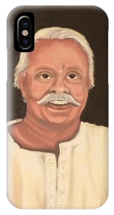 Portrait iPhone X Case featuring the painting Portrait 2 by Brindha Naveen
