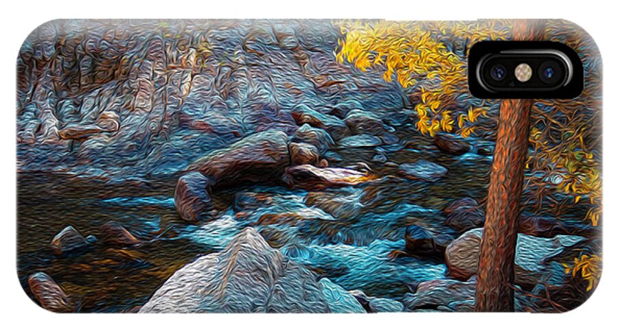Artwork iPhone X Case featuring the painting Poudre Dream by Michael Gross