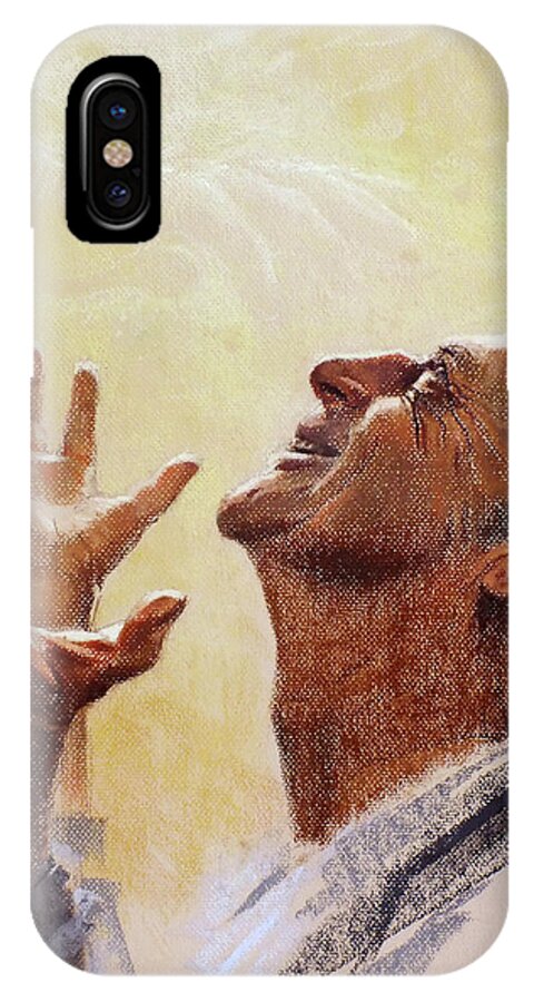 Joy iPhone X Case featuring the painting Praise. I will praise Him by Graham Braddock