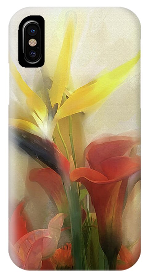 Floral Arrangement iPhone X Case featuring the digital art Prelude to Autumn by Gina Harrison