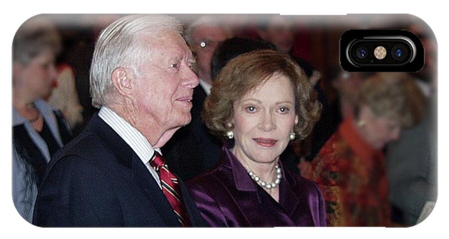 President Jimmy Carter iPhone X Case featuring the photograph President and Mrs. Jimmy Carter Nobel Celebration by Jerry Battle
