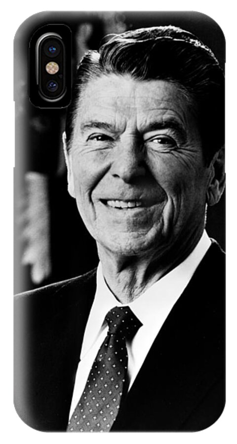ronald Reagan iPhone X Case featuring the photograph President Ronald Reagan by International Images