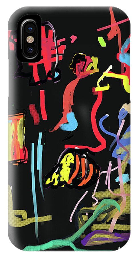 Digital iPhone X Case featuring the painting Progress of a Small Experiment by Robert Henne