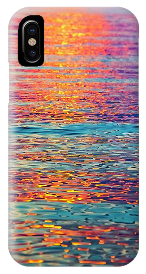 Sunset iPhone X Case featuring the photograph Psychedelic Sunset by Terri Hart-Ellis