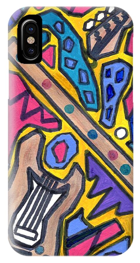 Music iPhone X Case featuring the painting Punk Concept Painting 4 by Joe Dagher