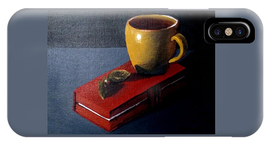 Coffee iPhone X Case featuring the painting Quiet Moments by Barbara J Blaisdell
