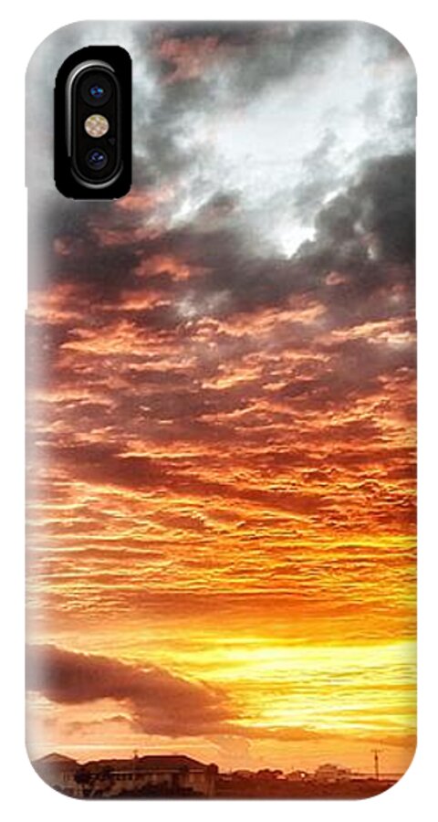 Sunset iPhone X Case featuring the photograph Raging Sunset by Rachel Hannah