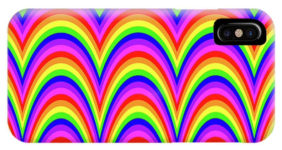 Rainbow iPhone X Case featuring the digital art Rainbow #4 by Barbara Tristan