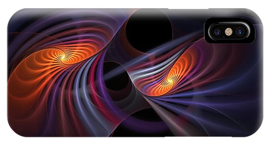 Rainbow iPhone X Case featuring the digital art Rainbow Bridge by Doug Morgan