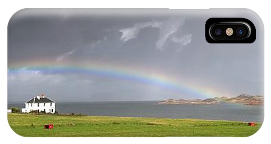 John iPhone X Case featuring the photograph Rainbow, Island Of Iona, Scotland by John Short