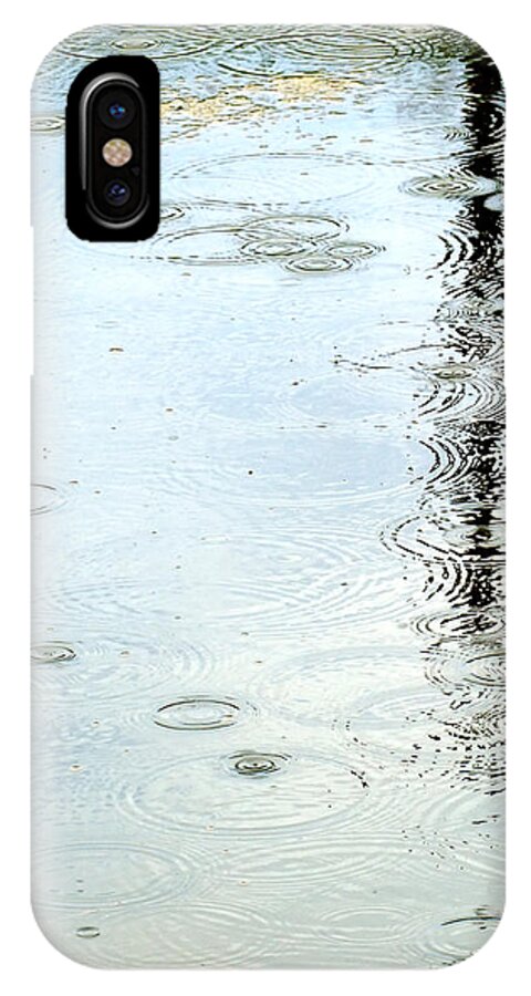 Water iPhone X Case featuring the photograph Raindrop Abstract by Kae Cheatham