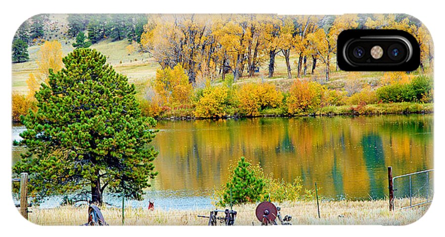 Pond iPhone X Case featuring the photograph Ranch Pond in Autumn by Robert Meyers-Lussier