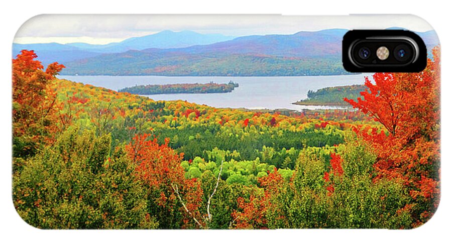 Rangeley Lake And Rangeley Plantation iPhone X Case featuring the photograph Rangeley Lake and Rangeley Plantation by Mike Breau