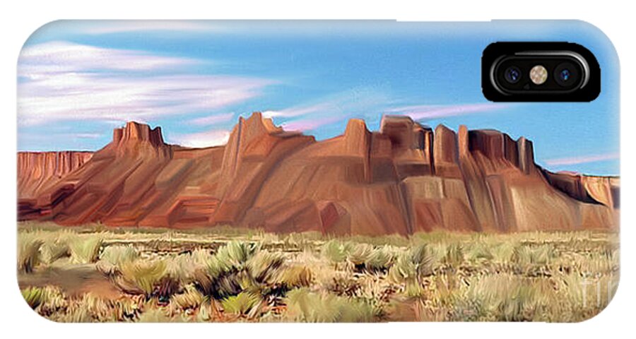 Red Cliff iPhone X Case featuring the digital art Red Cliff Eagle by Walter Colvin