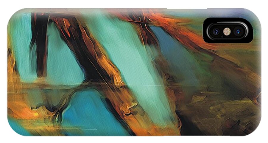 Nature iPhone X Case featuring the painting Reflections by Bob Salo