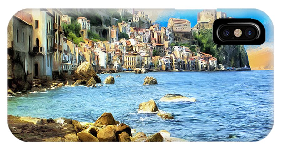 Reggio iPhone X Case featuring the painting Reggio Calabria by Dominic Piperata