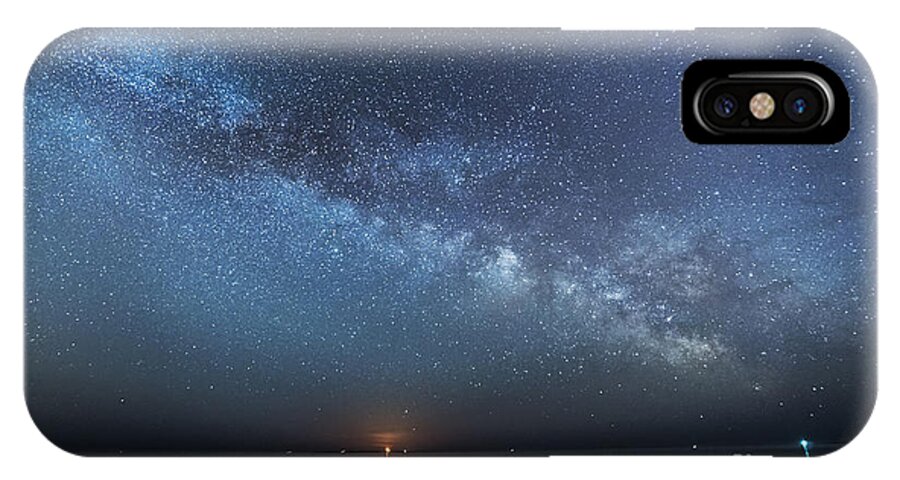 Rising Tide iPhone X Case featuring the photograph Rising Tide Rising Moon Rising Milky Way by Patrick Fennell