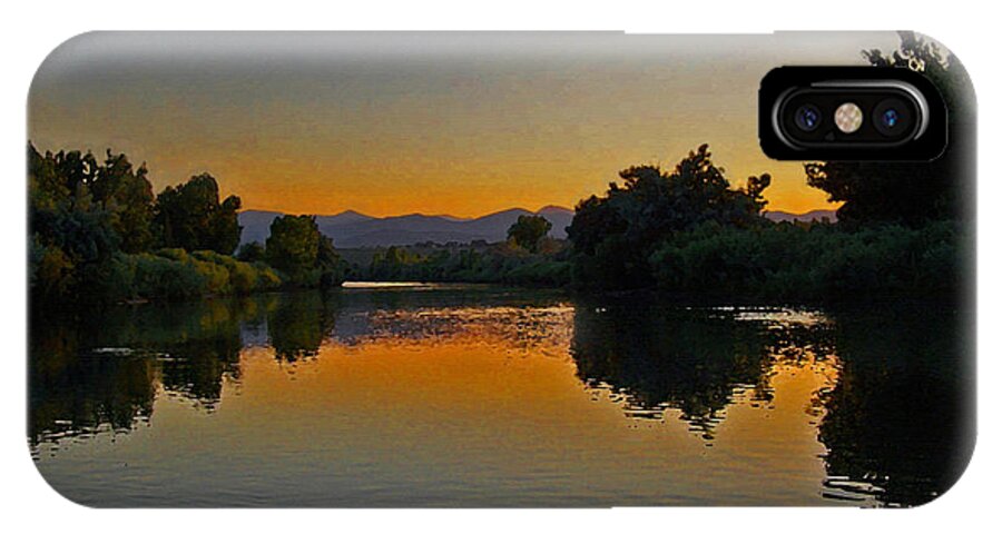 Rivers iPhone X Case featuring the photograph River Sunset by Ernest Echols