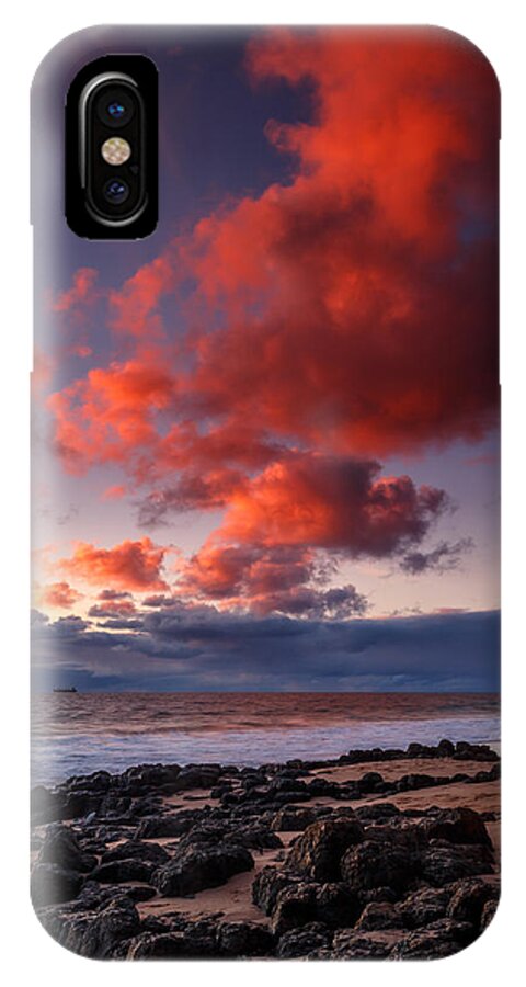 Sunset iPhone X Case featuring the photograph Rocky Sunset by Robert Caddy